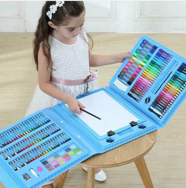 Set De Arte Con 208 PCS Azúl