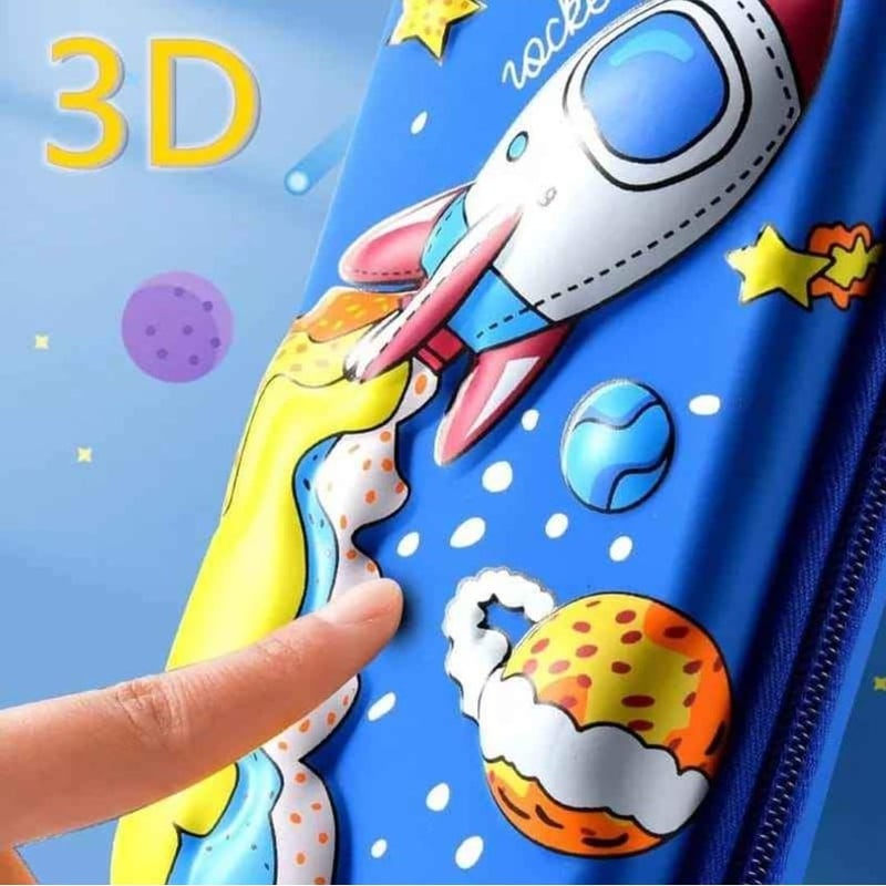 Cartuchera escolar kawaii 3D  - Espacial 