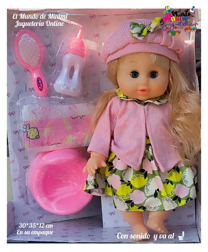 Bebé pipi Real y sonidos ( vestuario azul o rosa)