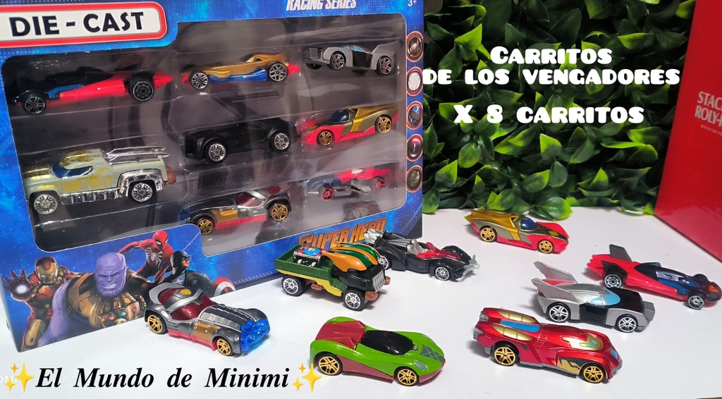 Colección de Carritos de Super Héroes 