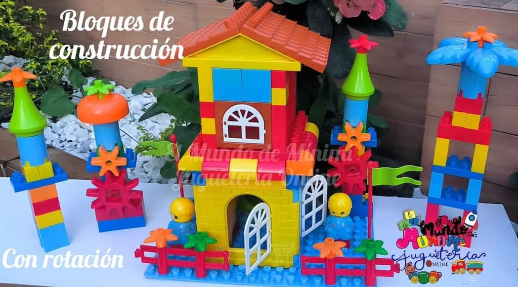 Bloques de Construcción Casita con Rotación 