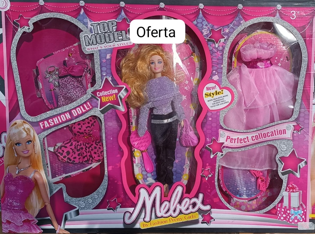 Muñeca articulada con accesorios 