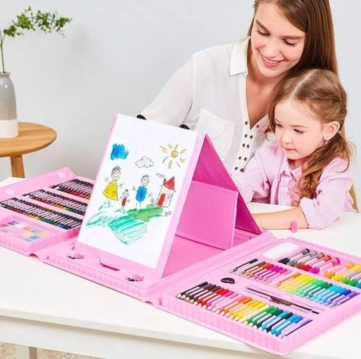  Juego de Arte de 208 Piezas Rosa 🎨🖌️